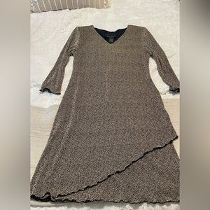 Wrinkle free ribbed printed dress